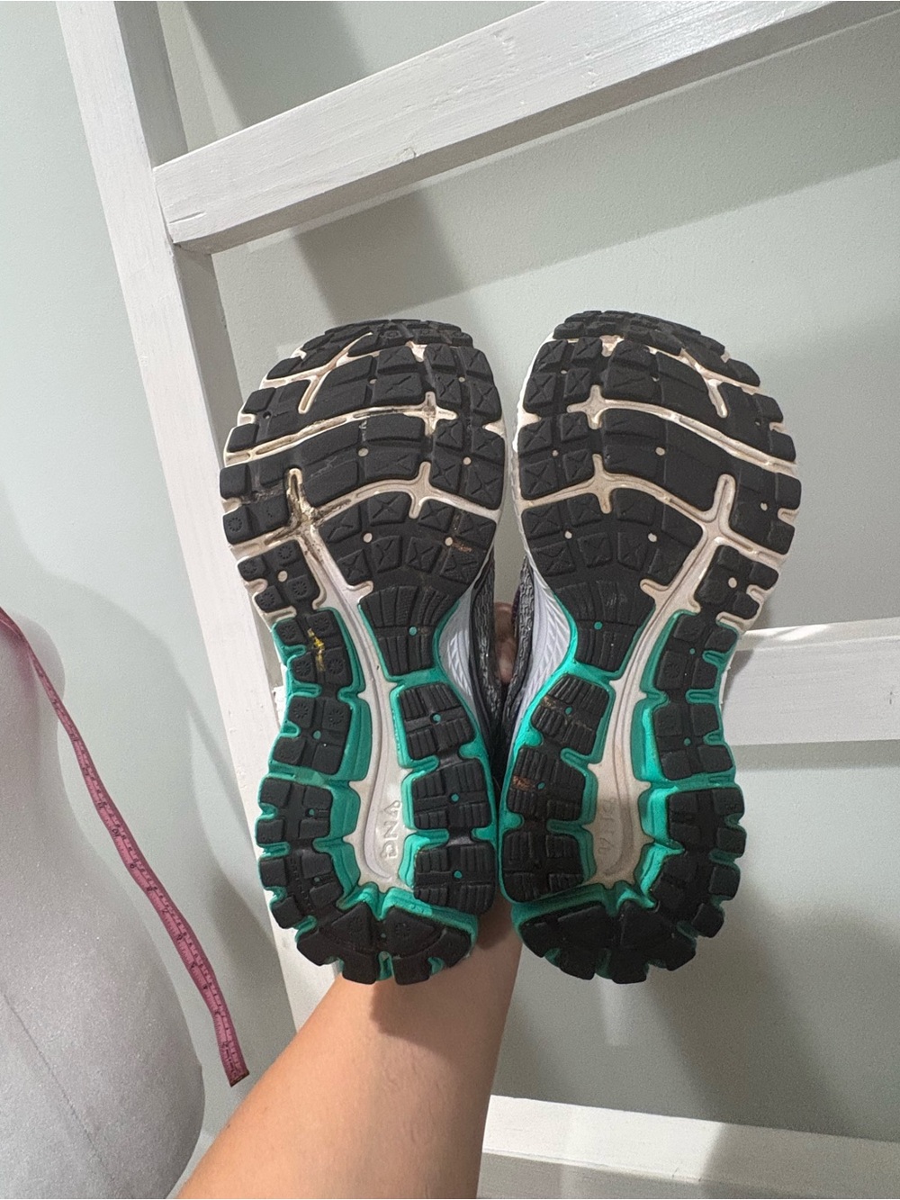 Brooks Women's Running Shoes - Gray with Teal & Purple - Picture 5 of 6